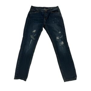 Cotton On Midnight Blue Boyfriend Distressed Denim Jeans Size 4 Women’s